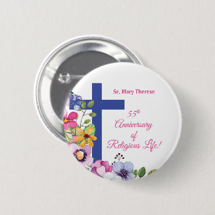 Personalize, 55th Anniversary Nun Religious Life Button