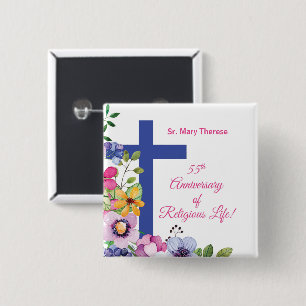 Personalize, 55th Anniversary Nun Religious Life Button
