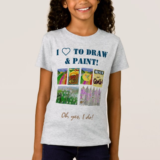 Personalize 5-Photo Panel and Text Template T-Shirt (Front)