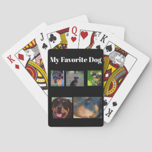 Personalize 5-Photos & Text Pet Dog Poker Cards