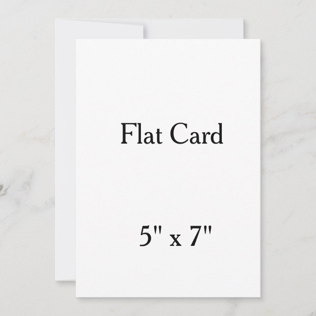 personalize 5" x 7"  Squared Flat Card (Front)