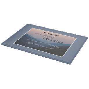 Personalize 5th Anniversary of Ordination Congrats Cutting Board