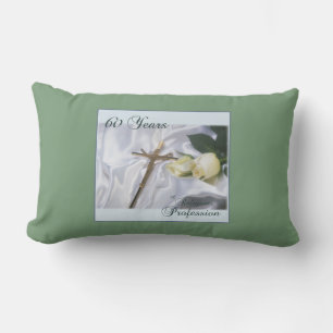 Personalize, 60 Years of Religious Profession Lumbar Pillow
