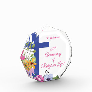 Personalize, 60th Anniversary Nun Religious Life Acrylic Award