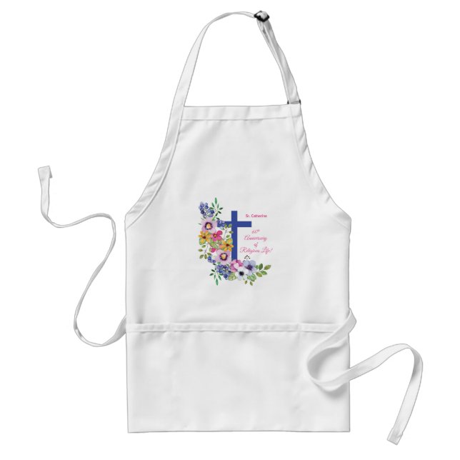 Personalize, 60th Anniversary Nun Religious Life Adult Apron (Front)