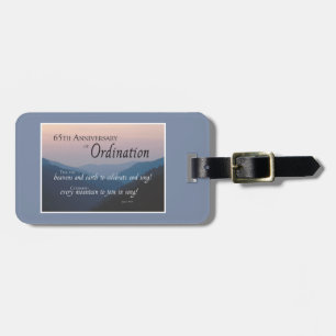 Personalize 65th Anniversary Ordination Congrats Luggage Tag