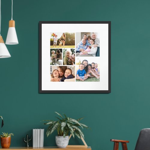 Personalize 6 Custom Photo Collages Framed Art
