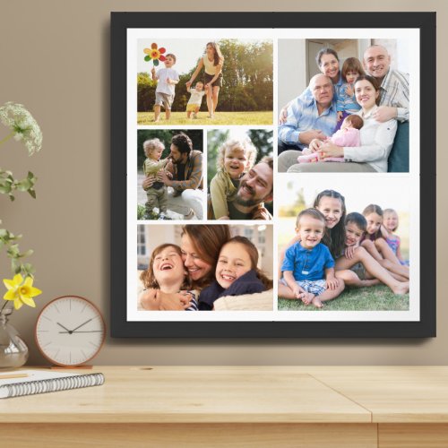 Personalize 6 Custom Photo Collages Framed Art