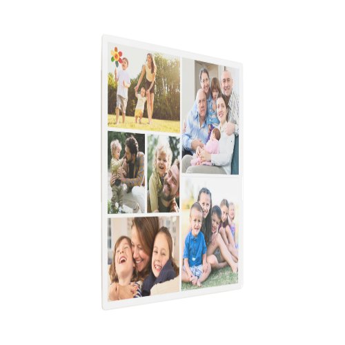 Personalize 6 Custom Photo Collages Metal Print