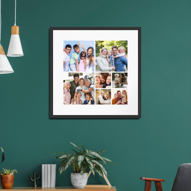 Personalize 7 Custom Photo Collages Framed Art (Living Room 2)
