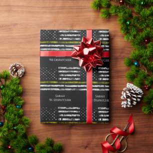 Personalize 911 dispatcher wrapping paper