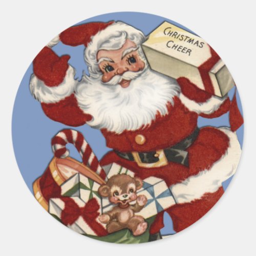 Personalize a Christmas Card Classic Round Sticker