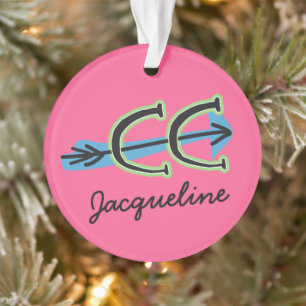 Personalize a Cross Country PINK Ornament