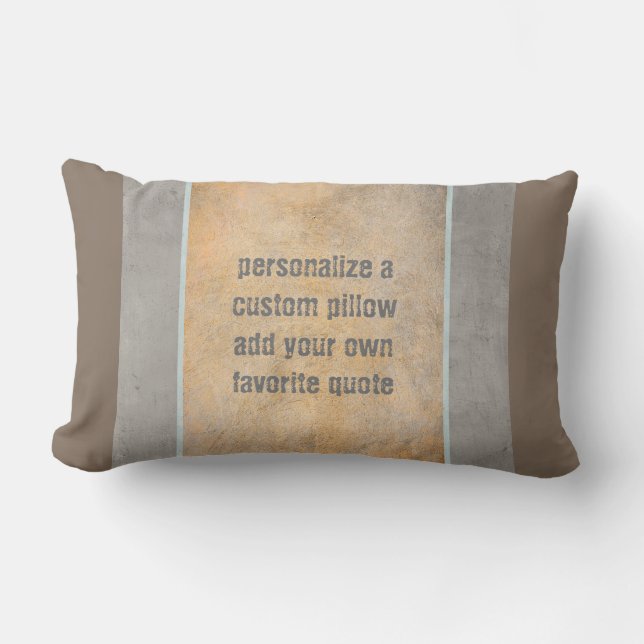 personalize a custom add your own quote pillow (Front)