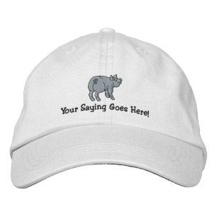 Personalize A Cute Little Pig with Your Text Embroidered Baseball Cap