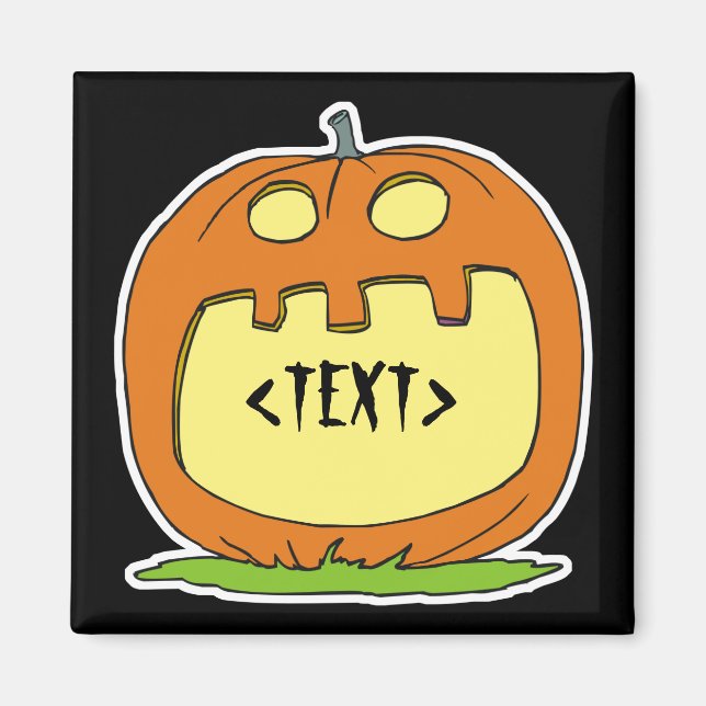 Personalize a Jack-O-Lantern, <TEXT> Magnet (Front)