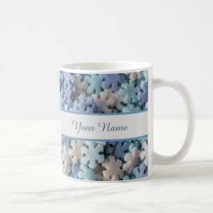 Personalize a noble snowflakes christmas mug