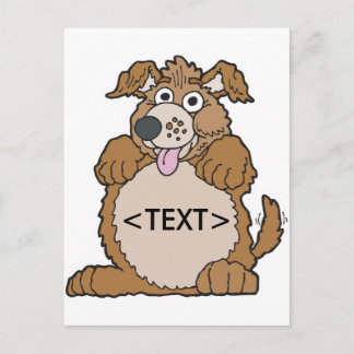 Personalize a Puppy Dog, <TEXT> Postcard