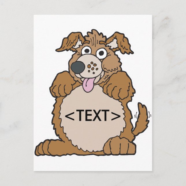 Personalize a Puppy Dog, <TEXT> Postcard (Front)