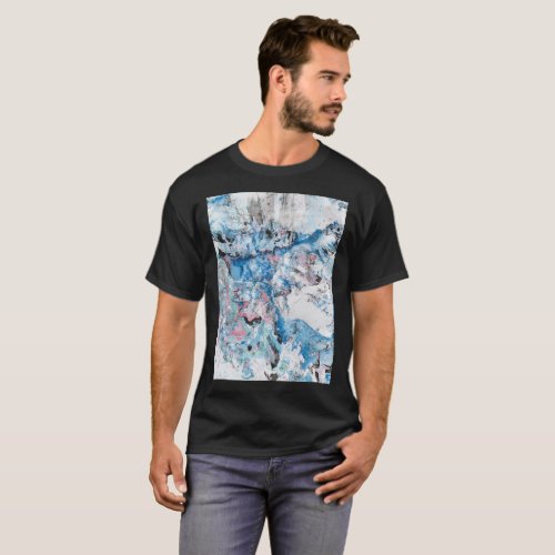 Personalize Abstract Art Black Color Template T_Shirt