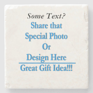 (Personalize) Add a personal touch. Black Text Stone Coaster