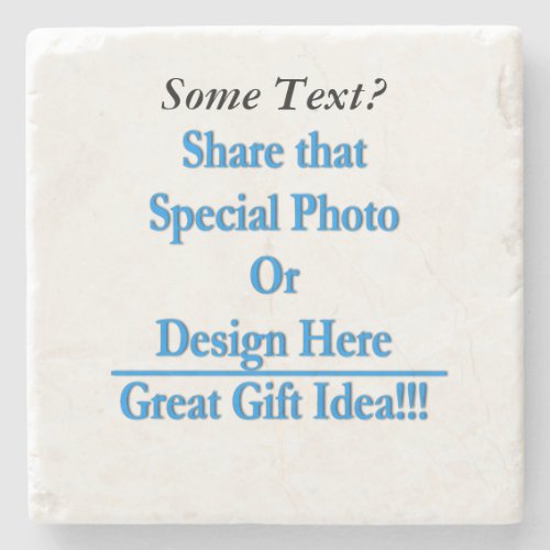 Personalize Add a personal touch Black Text Stone Coaster