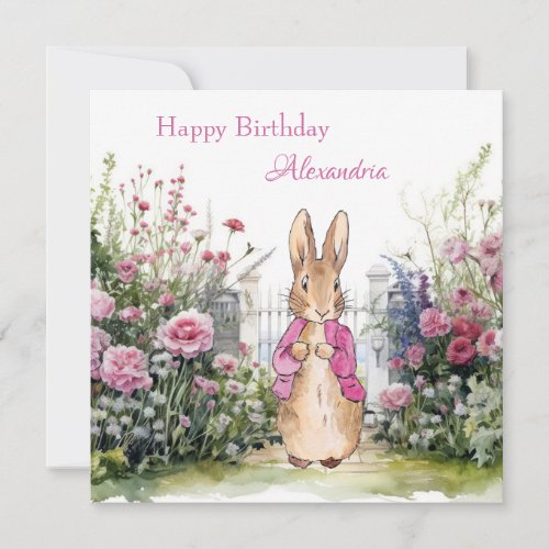 Personalize Add Childs Name Peter the Rabbit  Card