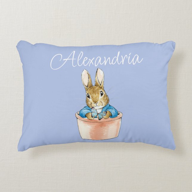 Personalize add Name Peter the rabbit Accent Pillow (Front)
