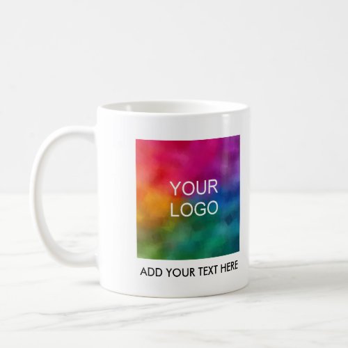 Personalize Add Your Company Business Logo Text Coffee Mug