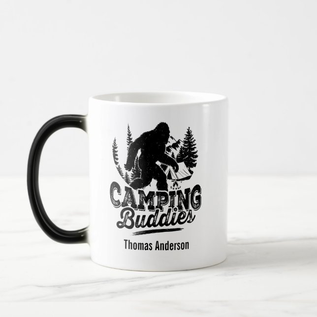 Personalize Adventure Bigfoot Sasquatch Wilderness Color Morph Mug (Left)