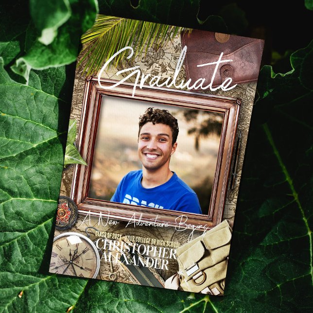 Personalize Adventurer Graduation Announcements (Creator Uploaded)