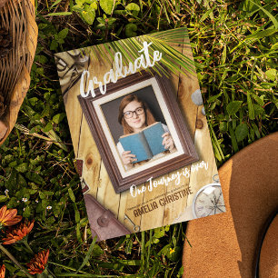 Personalize Adventurer Theme Graduation Invitation