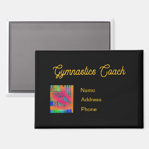 Personalize Advertise Gymnastics Coach Magnet