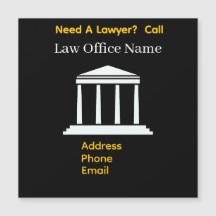 Personalize Advertise Need A Lawyer? Magnetic Card