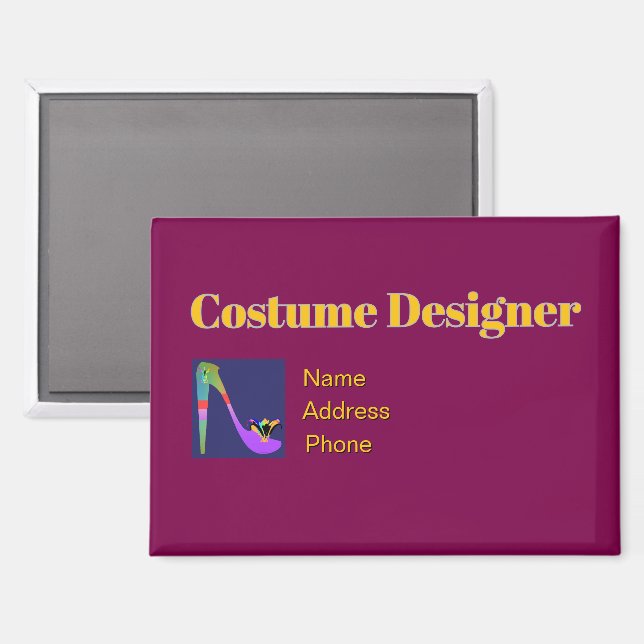 Personalize Advertise Promote Costume Designer Magnet (Front/Back)