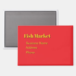 Personalize Advertise Promote Fish Market Magnet