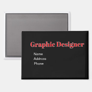 Personalize Advertise Promote Graphic Designer Magnet