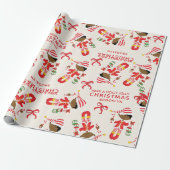 Personalize African American Christmas Elf Wrapping Paper (Unrolled)