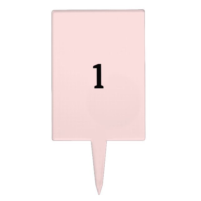 Personalize Age Number Pink Add Photo Cake Topper (Front)