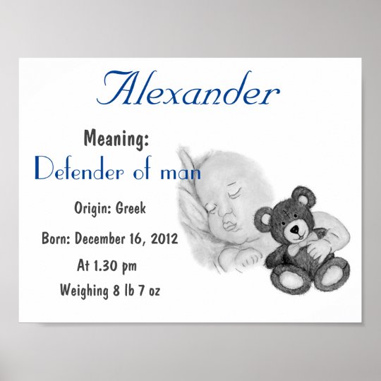 Personalize Alexander Name Meaning Keepsake Poster Zazzle personalize-alexander-name-meaning-keepsake-poster-zazzle