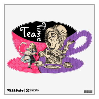 Personalize Alice In Wonderland Tea Cup Wall Decal