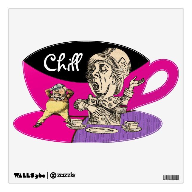 Personalize Alice In Wonderland Tea Cup Wall Decal (Front)