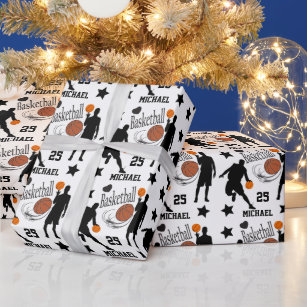 Personalize All Star Basketball Player Wrapping Paper