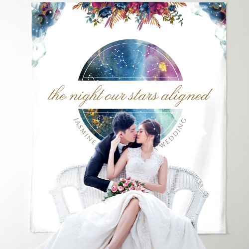 Personalize all Text Celestial Photo Backdrop