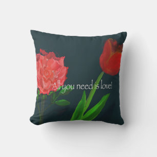 Personalize All You Need Is Love Outdoor Pillow