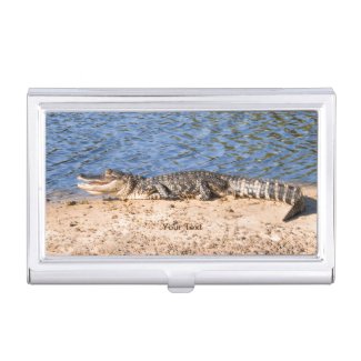 Personalize Alligator sunning at the lake