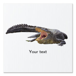 Personalize American Alligator   Sign