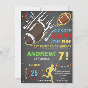 Personalize American FOOTBALL WATCH Party Invitation