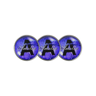 Personalize Amethyst-tone-printing-on- Golf Ball Marker