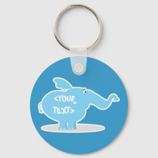 Personalize an Elephant, <YOUR TEXT> Keychain